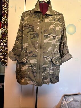 Ashley By 26 International Olive Camouflage Utility Jacket